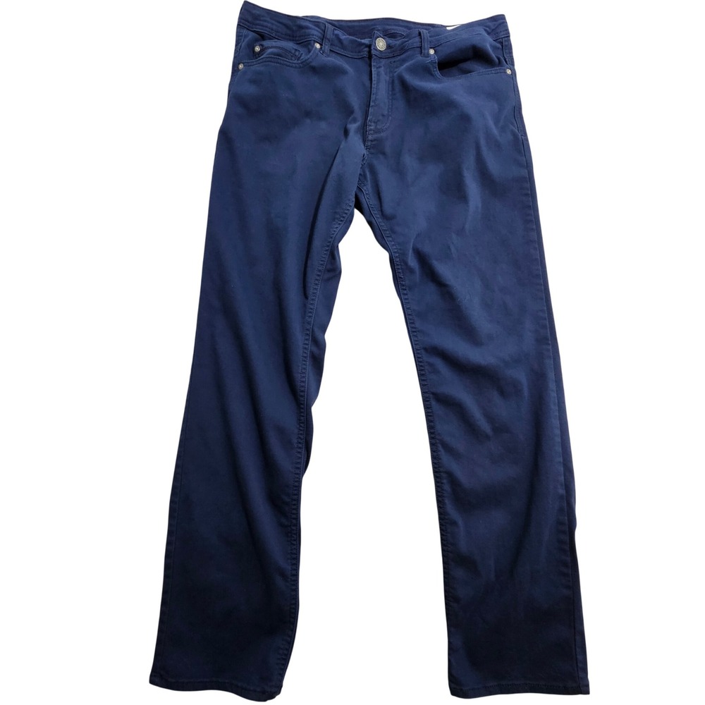 Buffalo‎ Archer Slim Stretch Pants Mens 36x32 Navy Blue 5-Pocket Trousers